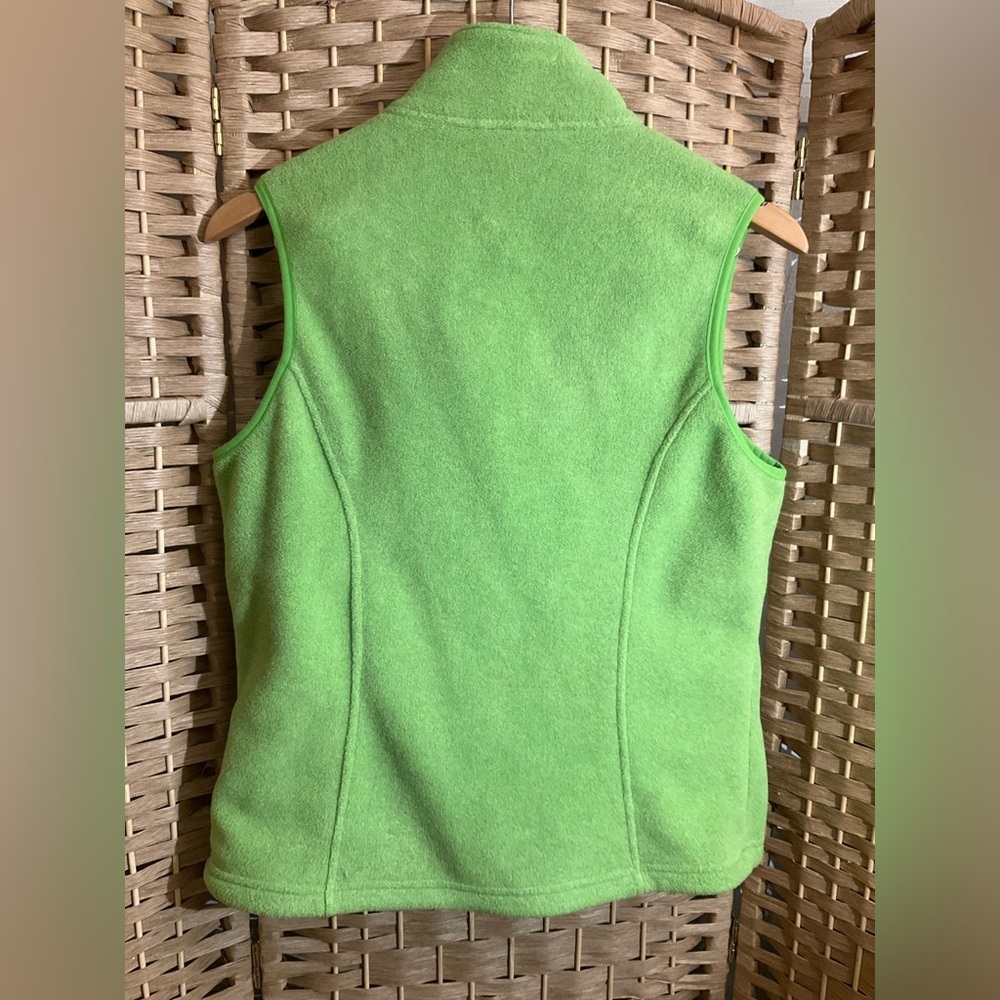 L.L. Bean Bright Green Fleece Vest - Picture 5 of 9